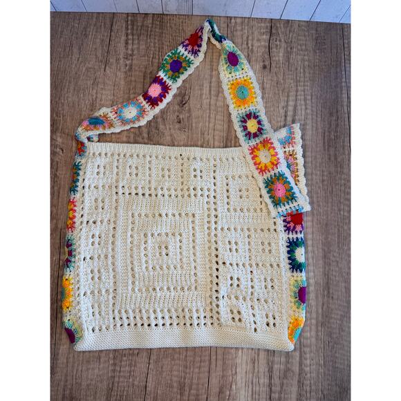 Boho Purse Crochet Multicolor Purse Crossbody Bag NEW FAST SHIP Travel Bag - Picture 2 of 4